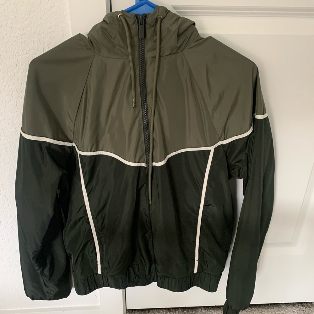 Forever 21 Two-Tone Green Windbreaker